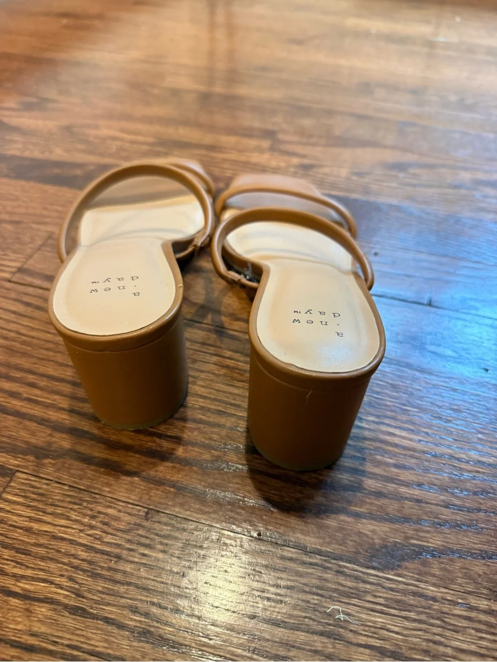 Target Tan Strappy Block Heel Sandals